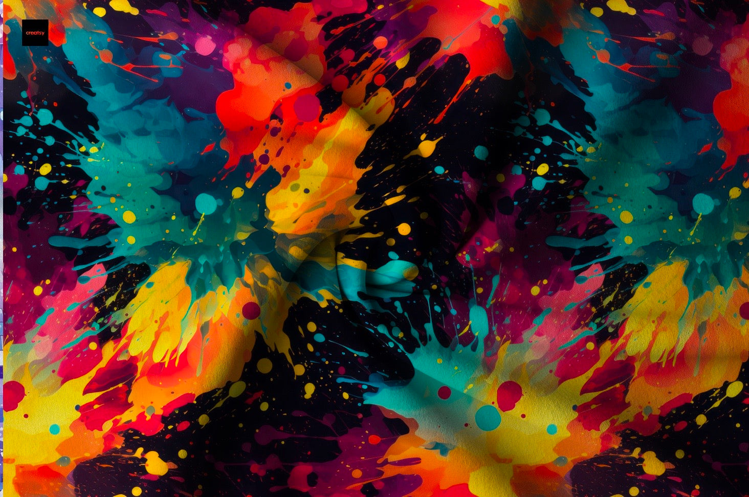 Neon Fleck Stoff Neue Vorbestellung